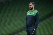 31 January 2020; Head coach Andy Farrell during the Ireland Rugby captain's run at the Aviva Stadium in Dublin. Photo by Ramsey Cardy/Sportsfile