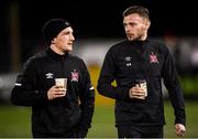 30 January 2020; Dundalk players John Moutney, left, and Andy Boyle prior to the Jim Malone Cup match between Dundalk and Drogheda United at Oriel Park in Dundalk, Co Louth. Photo by Harry Murphy/Sportsfile