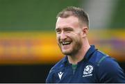 31 January 2020; Stuart Hogg during the Scotland Rugby captain's run at the Aviva Stadium in Dublin. Photo by Ramsey Cardy/Sportsfile