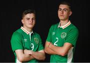 20 March 2017; Ronan Hale and Corey O'Keeffe during a Republic of Ireland U19's Portrait Session at Johnstown House in Enfield, Meath. Photo by Eóin Noonan/Sportsfile