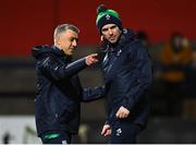 31 January 2020; Ireland head coach Noel McNamara speaks with assistant coach Kieran Campbell prior to the U20 Six Nations Rugby Championship match between Ireland and Scotland at Irish Independent Park in Cork. Photo by Harry Murphy/Sportsfile