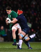 31 January 2020; David McCann of Ireland is tackled by Connor Boyle of Scotland during the U20 Six Nations Rugby Championship match between Ireland and Scotland at Irish Independent Park in Cork. Photo by Harry Murphy/Sportsfile