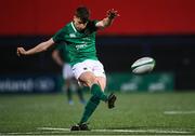 31 January 2020; Tim Corkery of Ireland kicks a conversion during the U20 Six Nations Rugby Championship match between Ireland and Scotland at Irish Independent Park in Cork. Photo by Harry Murphy/Sportsfile