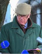 1 February 2020; RTÉ presenter Robert Hall at Day One of the Dublin Racing Festival at Leopardstown Racecourse in Dublin. Photo by Matt Browne/Sportsfile