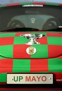 1 February 2020; A detailed view of a Mayo car outside the stadium prior to the Allianz Football League Division 1 Round 2 match between Mayo and Dublin at Elverys MacHale Park in Castlebar, Mayo. Photo by Harry Murphy/Sportsfile