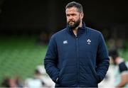 1 February 2020; Ireland head coach Andy Farrell prior to the Guinness Six Nations Rugby Championship match between Ireland and Scotland at the Aviva Stadium in Dublin. Photo by Brendan Moran/Sportsfile