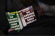 1 February 2020; A supporter looks at the match programme prior to the Allianz Football League Division 1 Round 2 match between Kerry and Galway at Austin Stack Park in Tralee, Kerry. Photo by Diarmuid Greene/Sportsfile