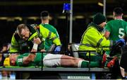 1 February 2020; Dave Kilcoyne of Ireland acknowledges the supporters as he leaves the pitch on a stretcher during the Guinness Six Nations Rugby Championship match between Ireland and Scotland at the Aviva Stadium in Dublin. Photo by Brendan Moran/Sportsfile