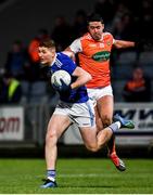 1 February 2020; Evan O’Carroll of Laois in action against Stefan Campbell of Armagh during the Allianz Football League Division 2 Round 2 match between Laois and Armagh at MW Hire O'Moore Park in Portlaoise, Laois. Photo by Sam Barnes/Sportsfile