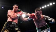 1 February 2020; Dee Sullivan, right, and Jiri Svacina during their Cruiserweight bout at the Ulster Hall in Belfast. Photo by David Fitzgerald/Sportsfile