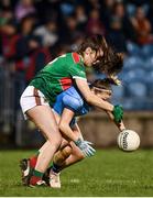 1 February 2020; Rebecca McDonnell of Dublin in action against Dayna Finn of Mayo during the Lidl Ladies National Football League Division 1 Round 2 match between Mayo and Dublin at Elverys MacHale Park in Castlebar, Mayo. Photo by Harry Murphy/Sportsfile