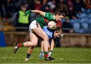 1 February 2020; Rebecca McDonnell of Dublin in action against Dayna Finn of Mayo during the Lidl Ladies National Football League Division 1 Round 2 match between Mayo and Dublin at Elverys MacHale Park in Castlebar, Mayo. Photo by Harry Murphy/Sportsfile