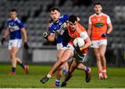1 February 2020; Conor O’Neill of Armagh in action against Mark Barry of Laois during the Allianz Football League Division 2 Round 2 match between Laois and Armagh at MW Hire O'Moore Park in Portlaoise, Laois. Photo by Sam Barnes/Sportsfile