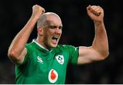 1 February 2020; Devin Toner of Ireland celebrates winning a late penalty during the Guinness Six Nations Rugby Championship match between Ireland and Scotland at the Aviva Stadium in Dublin. Photo by Brendan Moran/Sportsfile