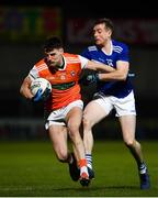1 February 2020; Niall Grimley of Armagh in action against Kieran Lillis of Laois during the Allianz Football League Division 2 Round 2 match between Laois and Armagh at MW Hire O'Moore Park in Portlaoise, Laois. Photo by Sam Barnes/Sportsfile