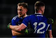 1 February 2020; Damien O’Connor, left, and Eoin Lowry of Laois embrace following the Allianz Football League Division 2 Round 2 match between Laois and Armagh at MW Hire O'Moore Park in Portlaoise, Laois. Photo by Sam Barnes/Sportsfile