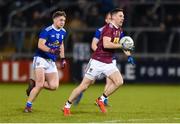 1 February 2020; James Dolan of Westmeath in action against Oisin Pearson of Cavan during the Allianz Football League Division 2 Round 2 match between Cavan and Westmeath at Kingspan Breffni in Cavan. Photo by Oliver McVeigh/Sportsfile
