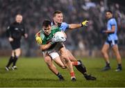 1 February 2020; Michael Plunkett of Mayo in action against Ciarán Kilkenny of Dublin during the Allianz Football League Division 1 Round 2 match between Mayo and Dublin at Elverys MacHale Park in Castlebar, Mayo. Photo by Harry Murphy/Sportsfile