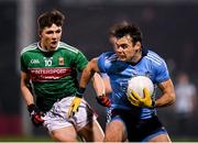 1 February 2020; Kevin McManamon of Dublin in action against Fergal Boland of Mayo during the Allianz Football League Division 1 Round 2 match between Mayo and Dublin at Elverys MacHale Park in Castlebar, Mayo. Photo by Harry Murphy/Sportsfile