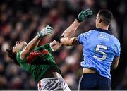 1 February 2020; James McCarthy of Dublin and Diarmuid O'Connor of Mayo tussle during the Allianz Football League Division 1 Round 2 match between Mayo and Dublin at Elverys MacHale Park in Castlebar, Mayo. Photo by Harry Murphy/Sportsfile