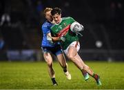 1 February 2020; Diarmuid O'Connor of Mayo in action against Aaron Byrne of Dublin during the Allianz Football League Division 1 Round 2 match between Mayo and Dublin at Elverys MacHale Park in Castlebar, Mayo. Photo by Harry Murphy/Sportsfile