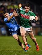 1 February 2020; Lee Keegan of Mayo in action against Eoin Murchan of Dublin during the Allianz Football League Division 1 Round 2 match between Mayo and Dublin at Elverys MacHale Park in Castlebar, Mayo. Photo by Harry Murphy/Sportsfile