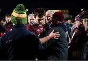 1 February 2020; Cillian McDaid of Galway is consoled by supporters as he leaves the field after the Allianz Football League Division 1 Round 2 match between Kerry and Galway at Austin Stack Park in Tralee, Kerry. Photo by Diarmuid Greene/Sportsfile
