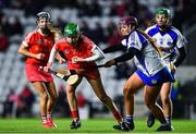 1 February 2020; Cliona Healy of Cork is tackled by Iona Heffernan of Waterford United during the Littlewoods Ireland National Camogie League Division 1 match between Cork and Waterford at Páirc Uí Chaoimh in Cork. Photo by Eóin Noonan/Sportsfile