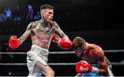1 February 2020; Gary Cully, left, and Joe Fitzpatrick during their BUI Irish lightweight title bout at the Ulster Hall in Belfast. Photo by David Fitzgerald/Sportsfile