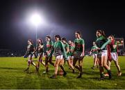 1 February 2020; Mayo players leave the field following the Lidl Ladies National Football League Division 1 Round 2 match between Mayo and Dublin at Elverys MacHale Park in Castlebar, Mayo. Photo by Harry Murphy/Sportsfile