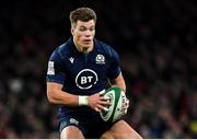 1 February 2020; Huw Jones of Scotland during the Guinness Six Nations Rugby Championship match between Ireland and Scotland at the Aviva Stadium in Dublin. Photo by Brendan Moran/Sportsfile