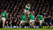 1 February 2020; Peter O'Mahony of Ireland takes possession in the line-out during the Guinness Six Nations Rugby Championship match between Ireland and Scotland at the Aviva Stadium in Dublin. Photo by Brendan Moran/Sportsfile