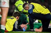 1 February 2020; Dave Kilcoyne of Ireland is attended to by team physio Colm Fuller, left, and team doctor Dr Ciaran Cosgrave, before leaving the pitch, during the Guinness Six Nations Rugby Championship match between Ireland and Scotland at the Aviva Stadium in Dublin. Photo by Brendan Moran/Sportsfile