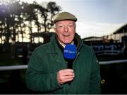 2 February 2020; RTÉ presenter Robert Hall prior to the start of Day Two of the Dublin Racing Festival at Leopardstown Racecourse in Dublin. Photo by Harry Murphy/Sportsfile