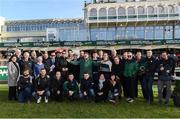 2 February 2020; RTÉ presenter Robert Hall with the RTÉ crew prior to the start of Day Two of the Dublin Racing Festival at Leopardstown Racecourse in Dublin. Photo by Harry Murphy/Sportsfile