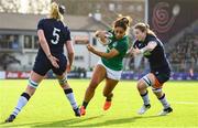 2 February 2020; Sene Naoupu of Ireland on her way to scoring her side's second try during the Women's Six Nations Rugby Championship match between Ireland and Scotland at Energia Park in Donnybrook, Dublin. Photo by Ramsey Cardy/Sportsfile