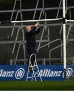 2 February 2020; Groundsman Eugene Griffin tends to the goal nets prior to the Allianz Hurling League Division 1 Group A Round 2 match between Limerick and Galway at LIT Gaelic Grounds in Limerick. Photo by Diarmuid Greene/Sportsfile