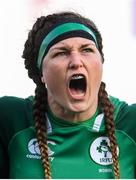 2 February 2020; Anna Caplice of Ireland during the National Anthem at the Women's Six Nations Rugby Championship match between Ireland and Scotland at Energia Park in Donnybrook, Dublin. Photo by Ramsey Cardy/Sportsfile