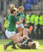 2 February 2020; Michelle Claffey of Ireland and Hannah Smith of Scotland during the Women's Six Nations Rugby Championship match between Ireland and Scotland at Energia Park in Donnybrook, Dublin. Photo by Ramsey Cardy/Sportsfile