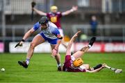 2 February 2020; Iarlaith Daly of Waterford in action against Niall Mitchell of Westmeath during the Allianz Hurling League Division 1 Group A Round 2 match between Westmeath and Waterford at TEG Cusack Park in Mullingar, Westmeath. Photo by Piaras Ó Mídheach/Sportsfile