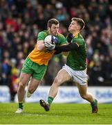 2 February 2020; Eoghan Bán Gallagher of Donegal in action against Thomas O’Reilly of Meath during the Allianz Football League Division 1 Round 2 match between Meath and Donegal at Páirc Tailteann in Navan, Meath. Photo by Daire Brennan/Sportsfile