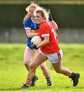 2 February 2020; Libby Coppinger of Cork is tackled by Emma Cronin of Tipperary during the 2020 Lidl Ladies National Football League Division 1 Round 2 match between Tipperary and Cork at Ardfinnan in Clonmel, Tipperary. Photo by Eóin Noonan/Sportsfile