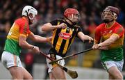 2 February 2020; James Maher of Kilkenny in action against Kevin McDonald, left, and Alan Corcoran of Carlow during the Allianz Hurling League Division 1 Group B Round 2 match between Carlow and Kilkenny at Netwatch Cullen Park in Carlow. Photo by David Fitzgerald/Sportsfile