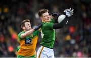2 February 2020; Thomas O’Reilly of Meath in action against Eoghan Bán Gallagher of Donegal during the Allianz Football League Division 1 Round 2 match between Meath and Donegal at Páirc Tailteann in Navan, Meath. Photo by Daire Brennan/Sportsfile