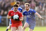 2 February 2020; Ronan O'Neill of Tyrone in action against Conor Boyle of Monaghan during the Allianz Football League Division 1 Round 2 match between Monaghan and Tyrone at St. Mary's Park in Castleblayney, Monaghan. Photo by Oliver McVeigh/Sportsfile