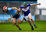 2 February 2020; Willie Dunphy of Laois in action against Paddy Smyth of Dublin during the Allianz Hurling League Division 1 Group B Round 2 match between Dublin and Laois at Parnell Park in Dublin. Photo by Brendan Moran/Sportsfile