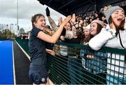 2 February 2020; Katie Quinliven of Loreto celebrates with supporters following the Leinster Hockey Schoolgirls Senior Cup Final match between Newpark Comprehensive and Loreto Beaufort at the National Hockey Stadium in UCD, Dublin. Photo by Sam Barnes/Sportsfile