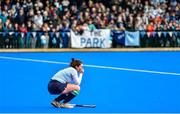 2 February 2020; A dejected Jessica Whelan of Newpark Comprehensive following the Leinster Hockey Schoolgirls Senior Cup Final match between Newpark Comprehensive and Loreto Beaufort at the National Hockey Stadium in UCD, Dublin. Photo by Sam Barnes/Sportsfile
