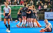 2 February 2020; Loreto Beaufort players celebrate at the final whistle following the Leinster Hockey Schoolgirls Senior Cup Final match between Newpark Comprehensive and Loreto Beaufort at the National Hockey Stadium in UCD, Dublin. Photo by Sam Barnes/Sportsfile