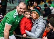 2 February 2020; Tom Condon of Limerick with his partner Sarah Carey and their son Nicky, aged 3, after the Allianz Hurling League Division 1 Group A Round 2 match between Limerick and Galway at LIT Gaelic Grounds in Limerick. Photo by Diarmuid Greene/Sportsfile